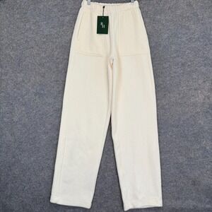 Recreational‎ Habits RH Sabrina Sherpa Blocked Straight Pant XS Oyster Cream New